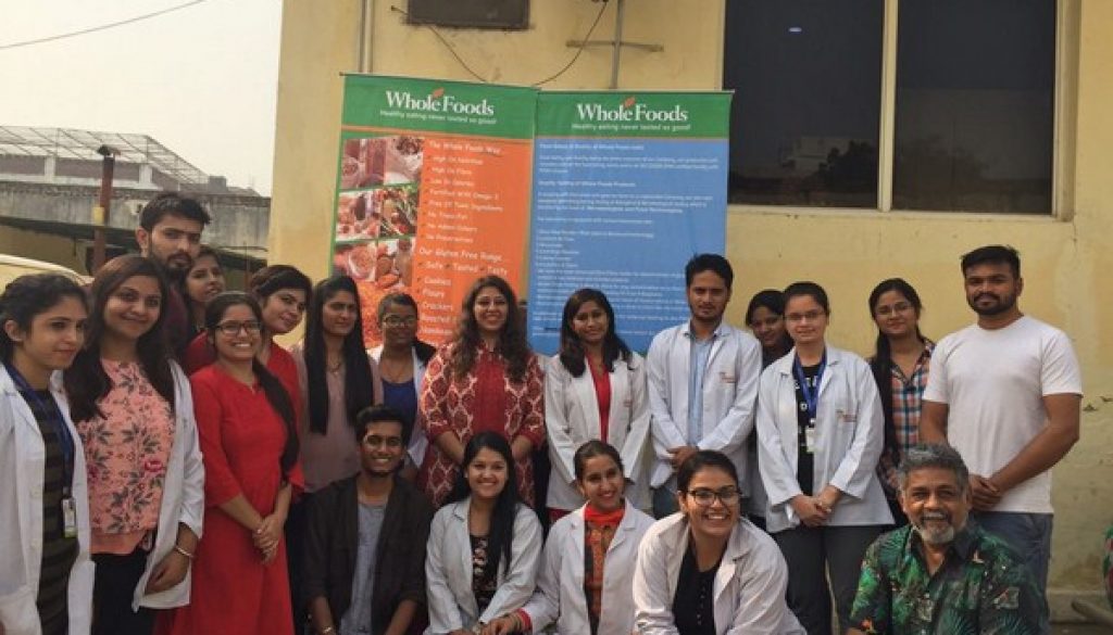 Industrial Visit to Whole Foods Pvt. Ltd, Faridabad