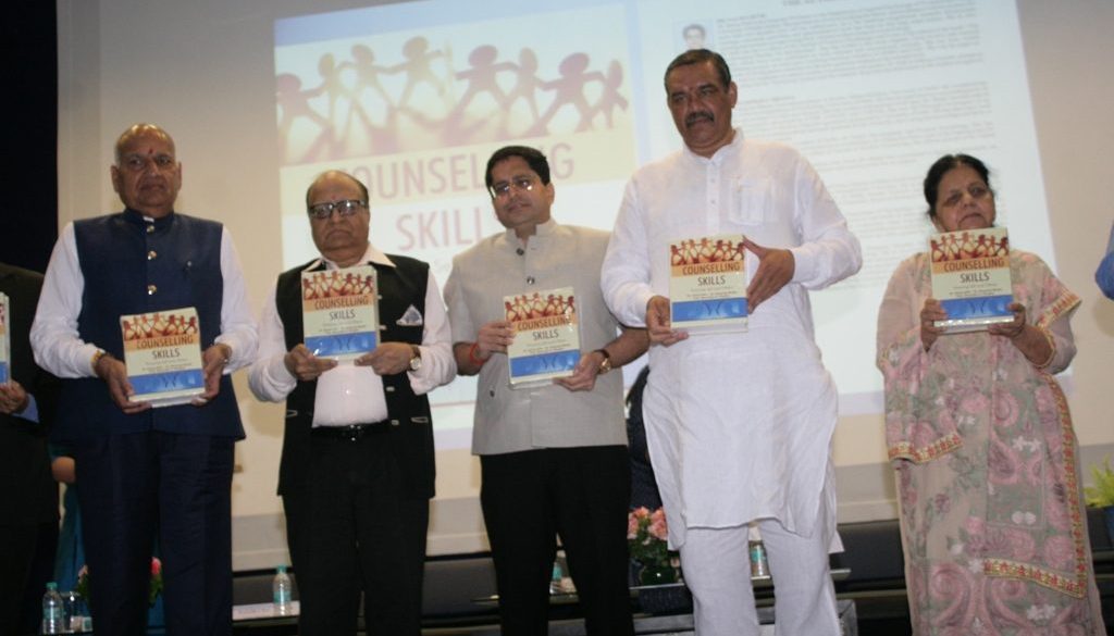 Book Launch- Lto R (Sh. Satya Bhushan Jain, Dr N K Chadha, Dr. Prashant Bhalla, Sh. Vijay Sampla, Smt Satya Bhalla (1)