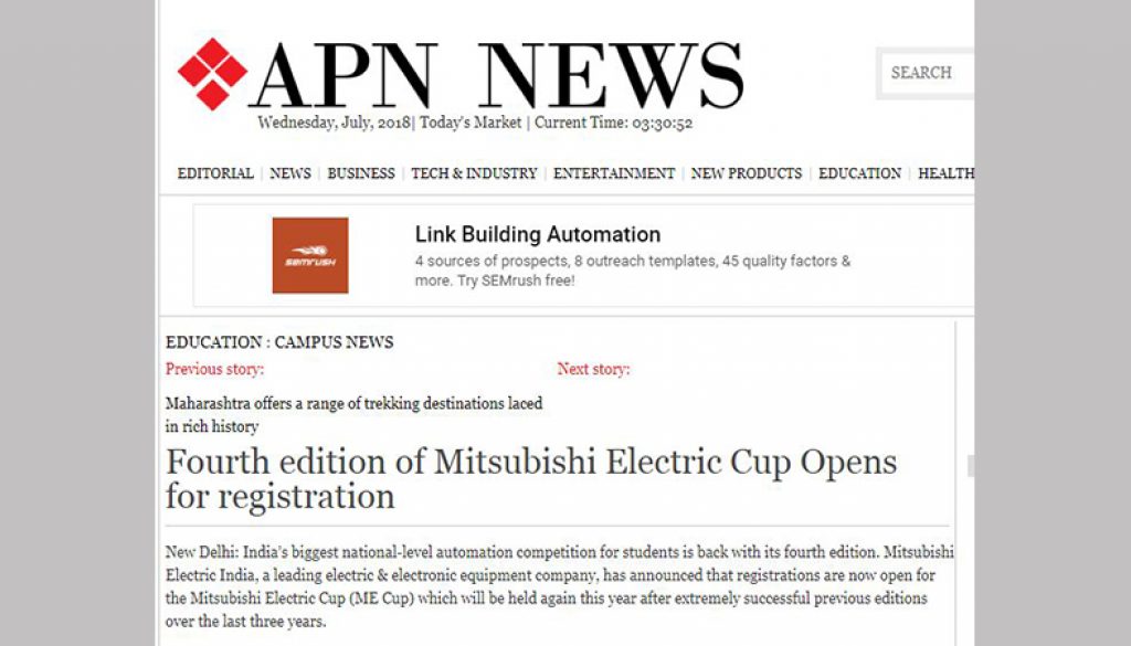 Fourth edition of Mitsubishi Electric Cup Opens for registration