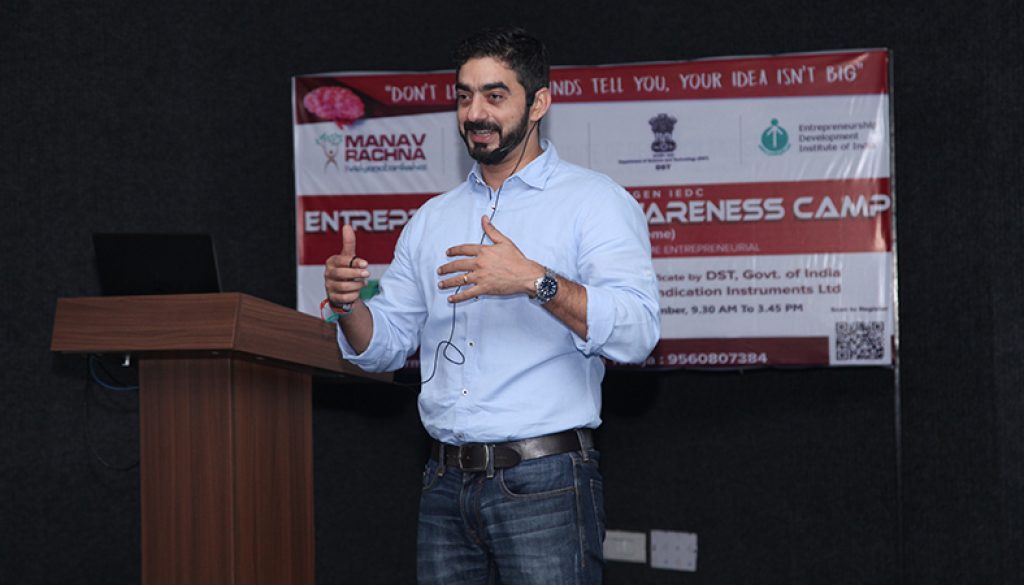 Three day Entrepreneurship Awareness Camp at Manav Rachna