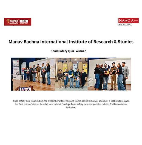 Manav Rachna International institute of Research, Studies and Quiz Winner