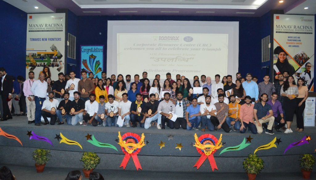 Manav Rachna Placement Fiesta, “Uplabdhi” – Savour the Success, organized to celebrateplacements achieved for Batch 2021-22